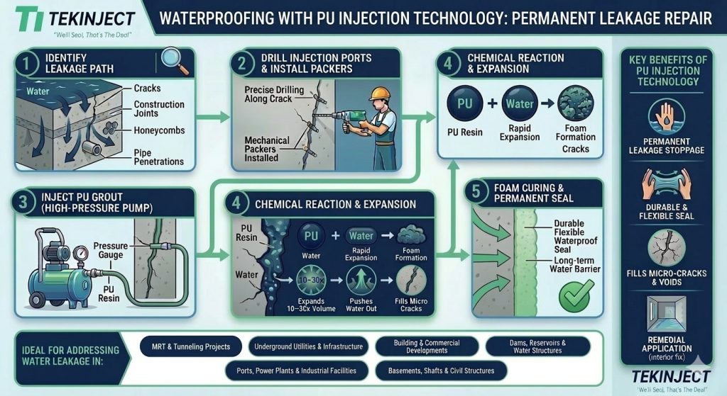 waterproofing with our pu injection technology